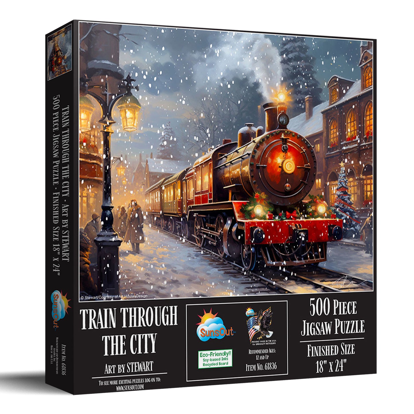 Train Through the City 500 pc Jigsaw Puzzle 61836