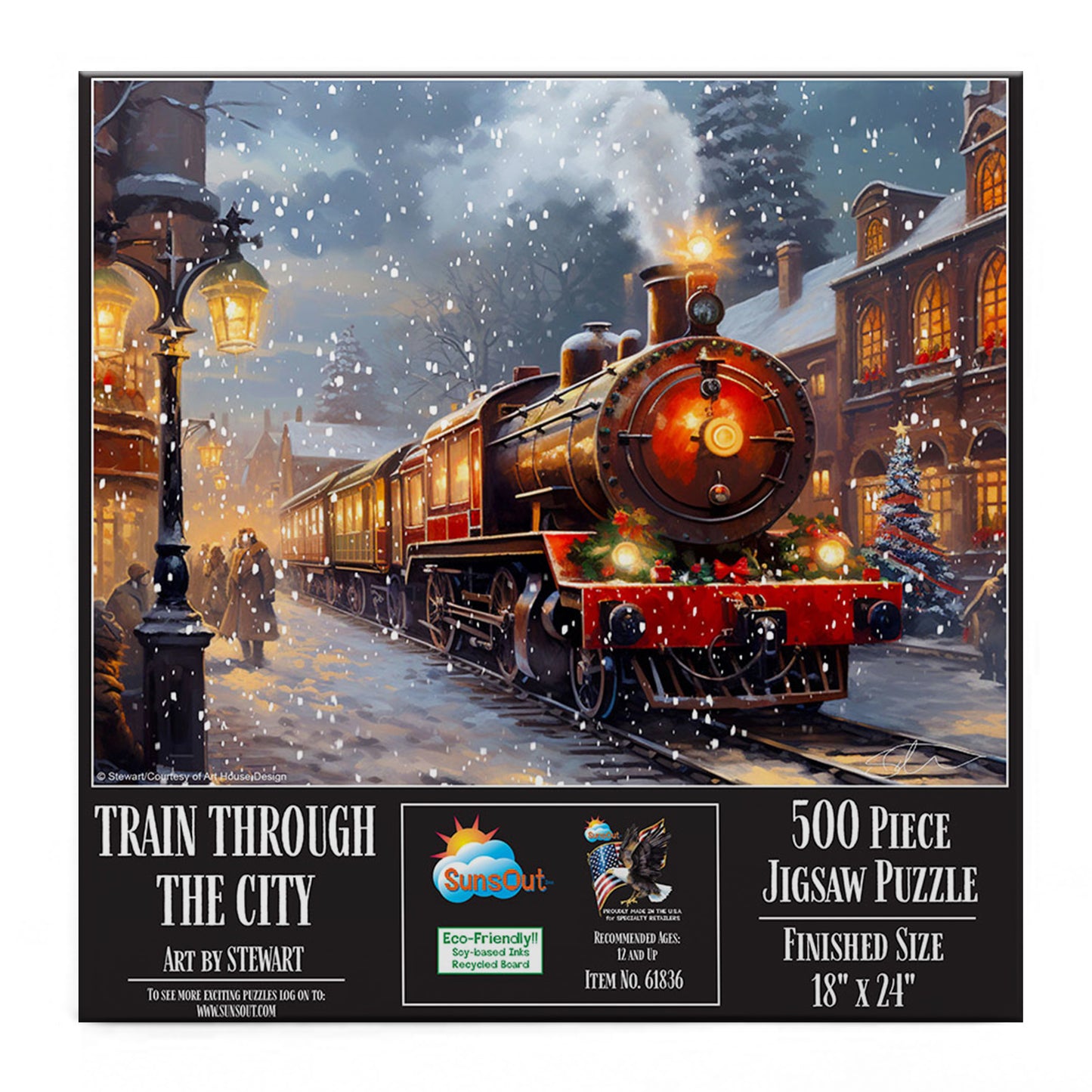 Train Through the City 500 pc Jigsaw Puzzle 61836
