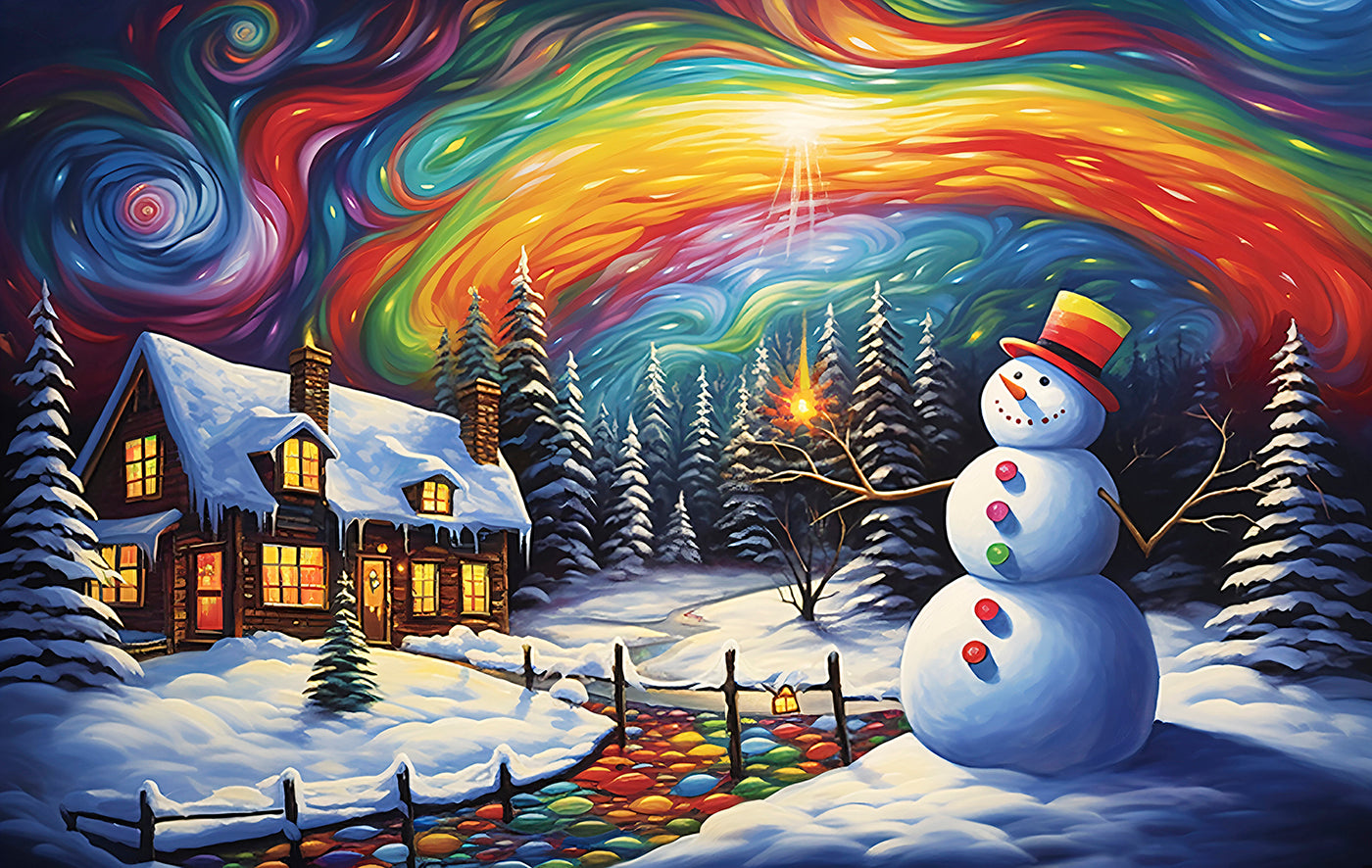 Colorful Christmas 550 pc Jigsaw Puzzle 61838