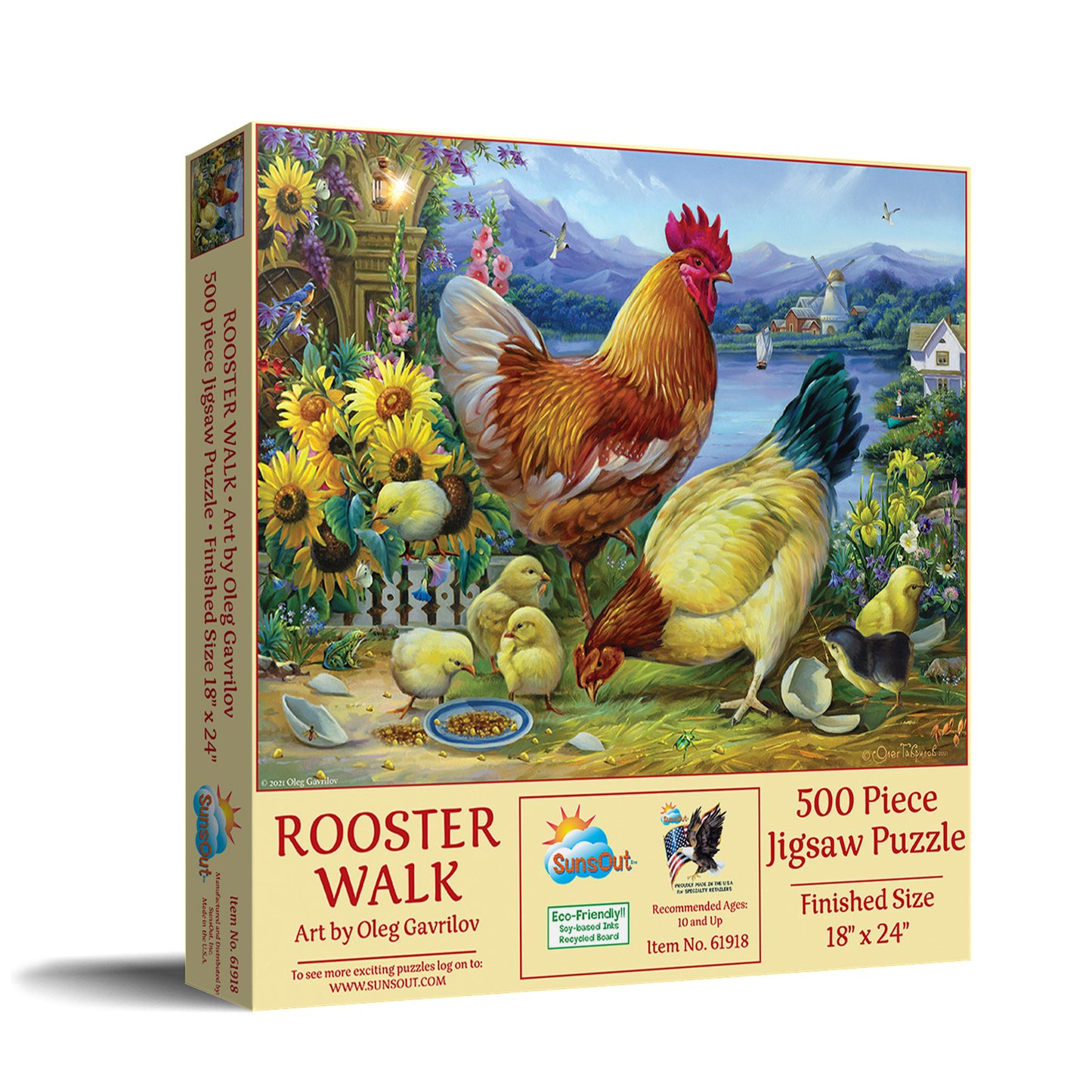 Rooster Walk 500 pc Jigsaw Puzzle 61918