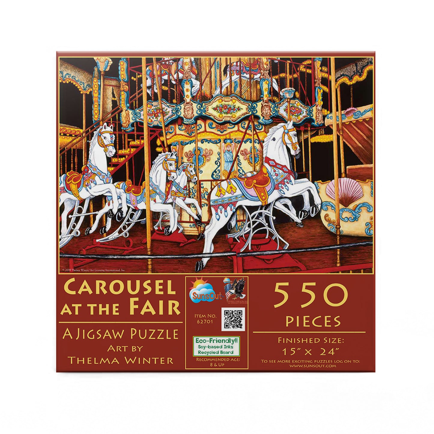 Carousel at the Fair 550 pc Jigsaw Puzzle 62701