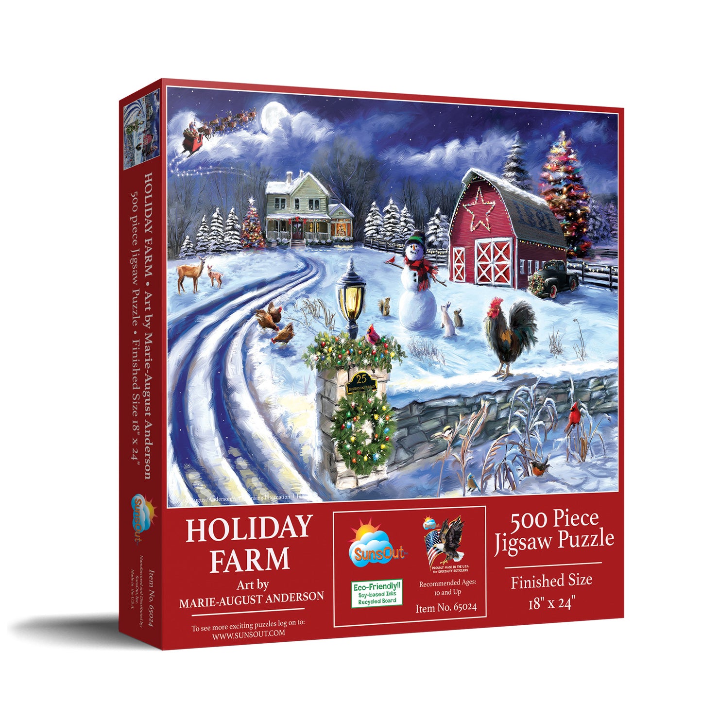 Holiday Farm Road 500 pc Jigsaw Puzzle 65024
