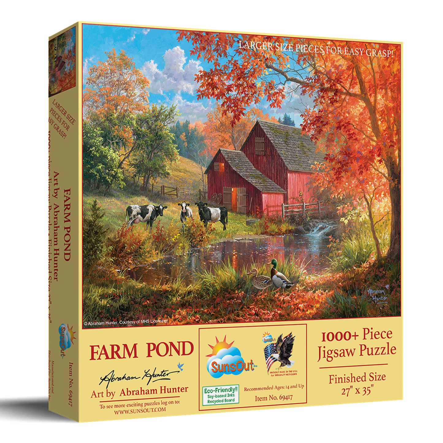 Farm Pond 1000 pc Large Pieces Jigsaw Puzzle 69417