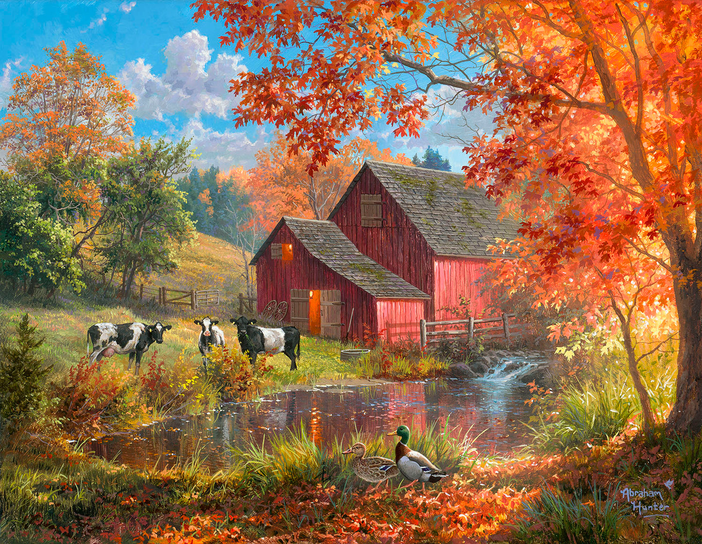Farm Pond 1000 pc Large Pieces Jigsaw Puzzle 69417