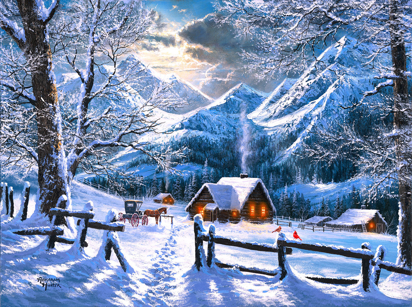 Snowy Morning 1000 pc Jigsaw Puzzle 69438