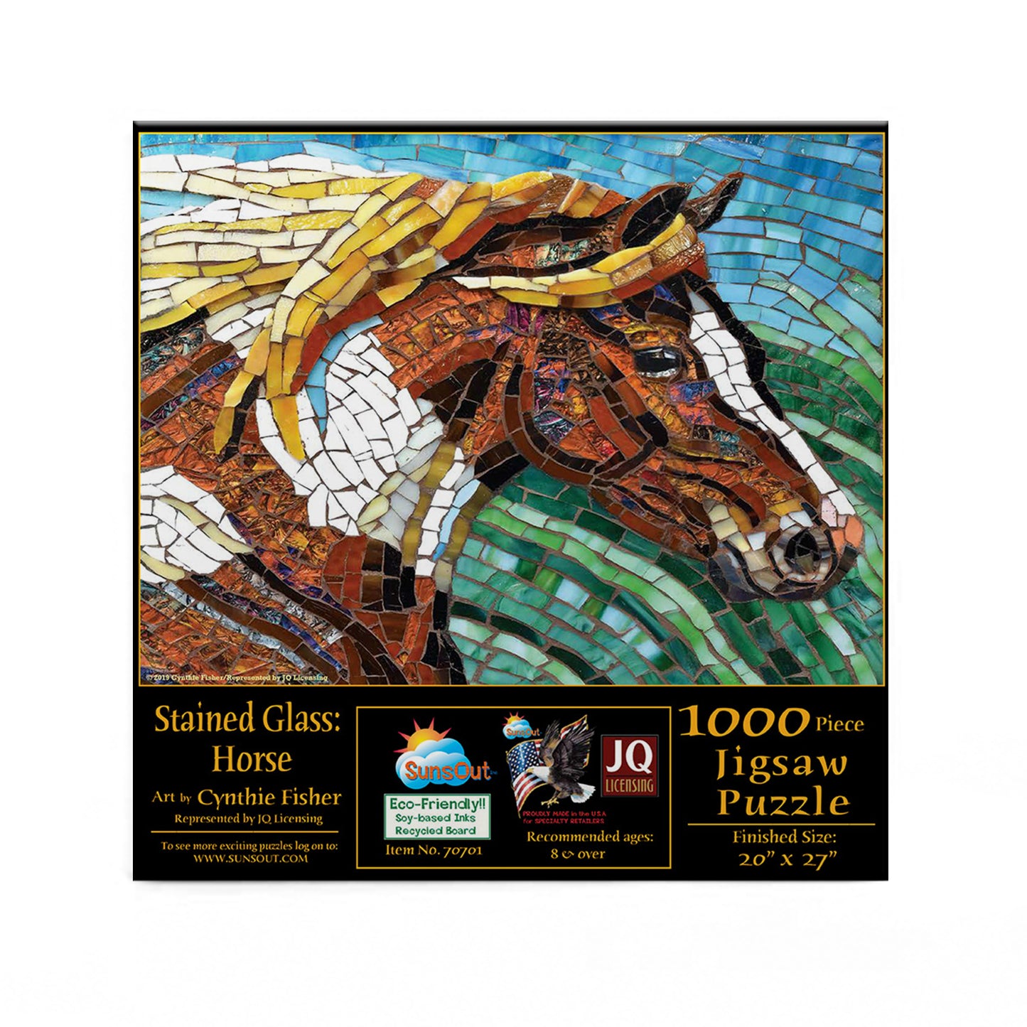 Stained Glass Horse 1000 pc Jigsaw Puzzle 70701