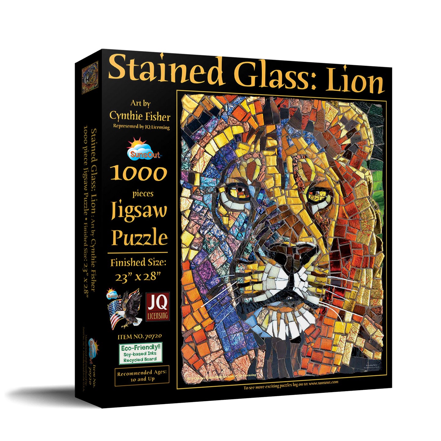 Stained Glass Lion 1000 pc Jigsaw Puzzle 70720