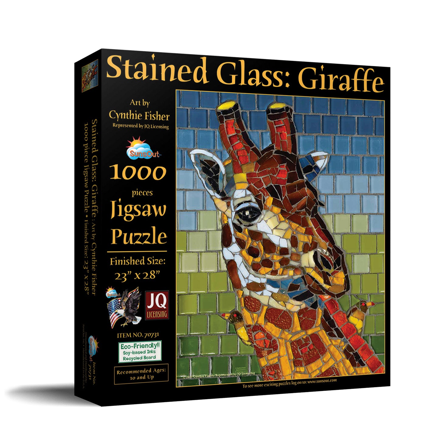 Stained Glass Giraffe 1000 pc Jigsaw Puzzle 70731