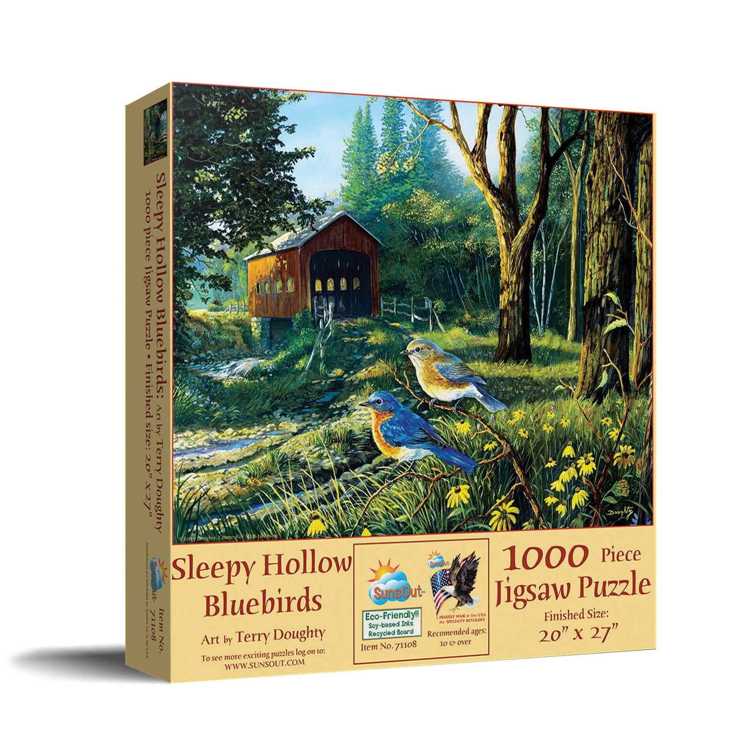 Sleepy Hollow Blue Birds 1000 pc Jigsaw Puzzle 71108