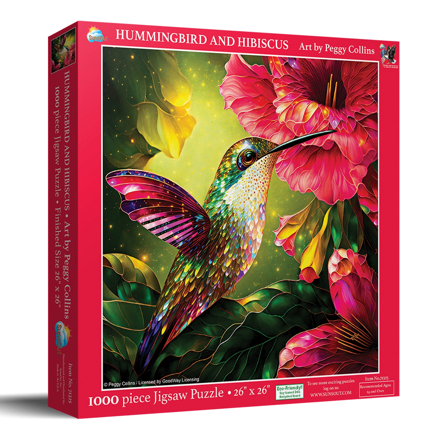 Hummingbird and Hibiscus 1000 pc Jigsaw Puzzle 71325