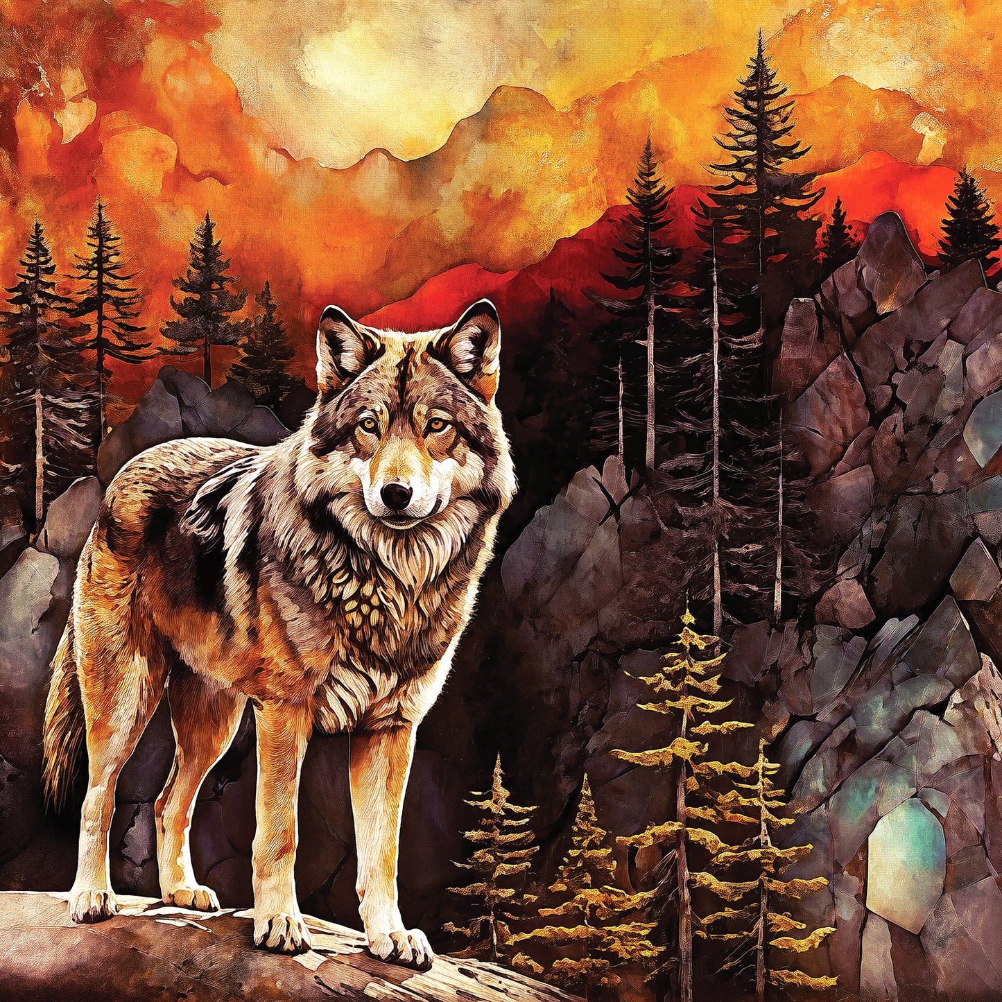 Wilderness Wolf 500 pc Jigsaw Puzzle 71374