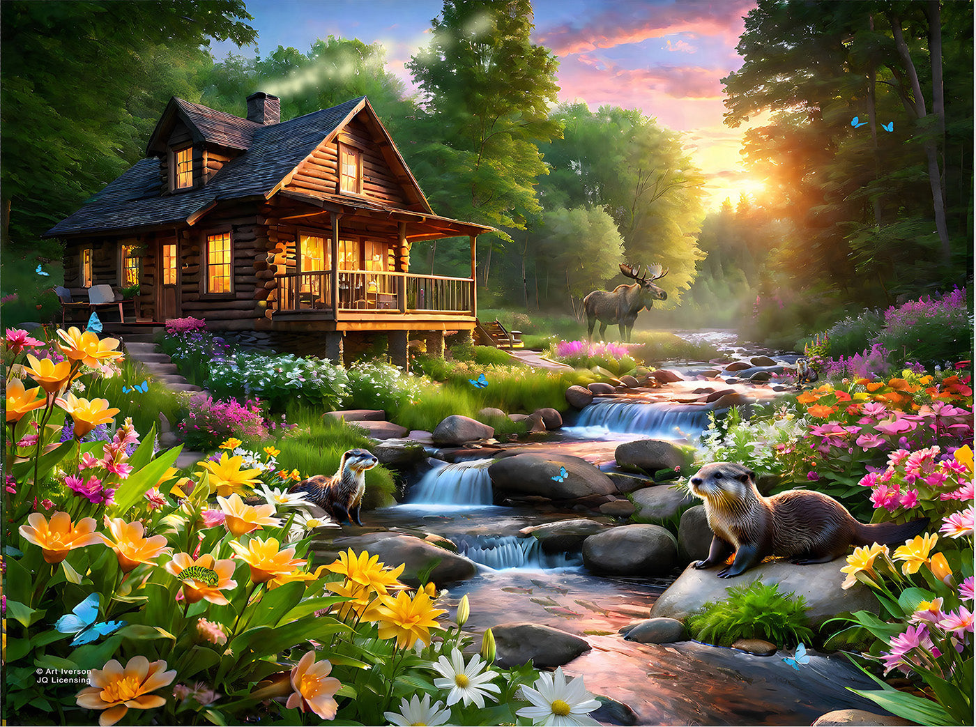 Mountain Otter Stream 1000 pc Jigsaw Puzzle 71810