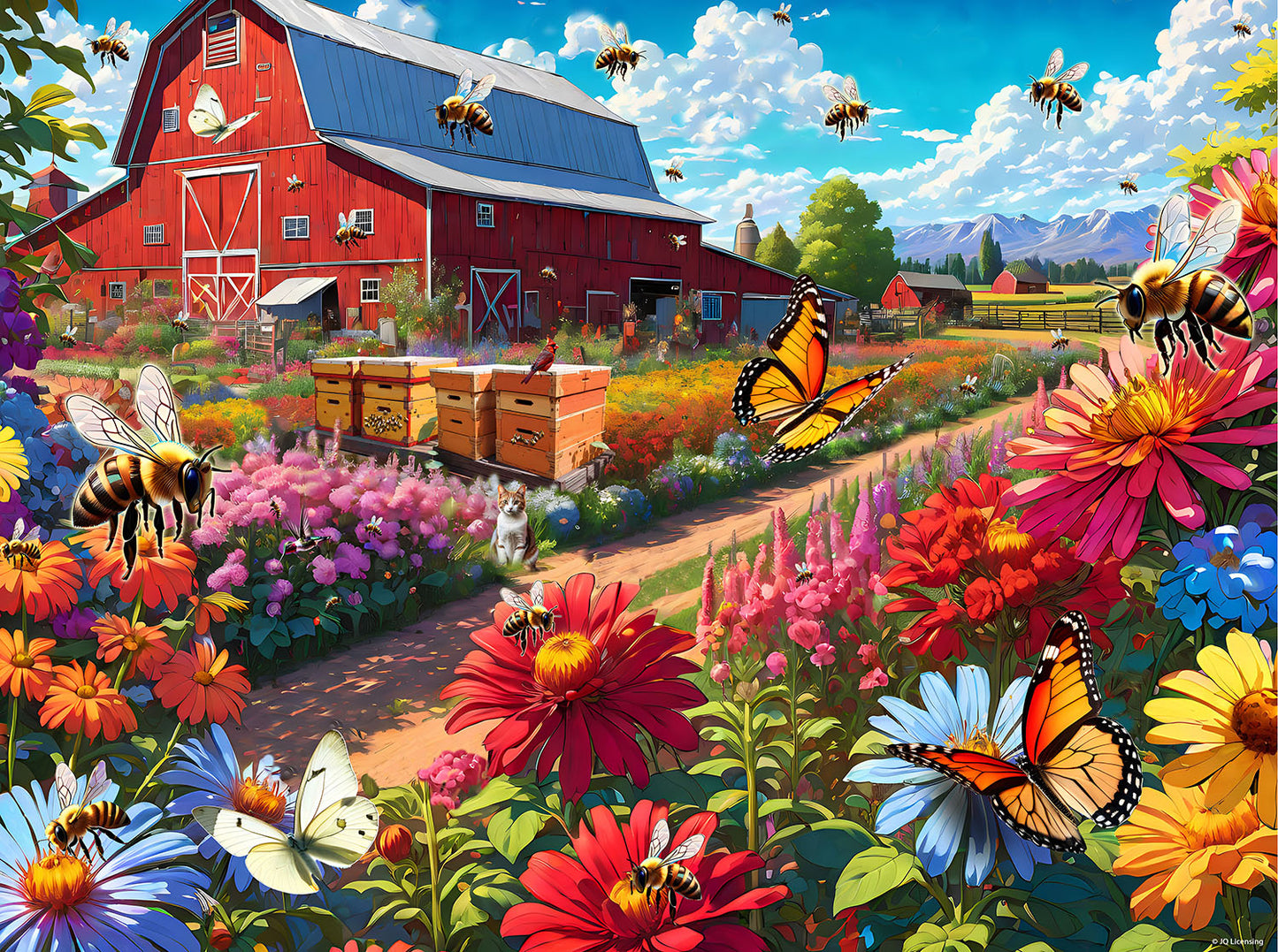 Honey Bee Farm 1000 pc Jigsaw Puzzle 71814
