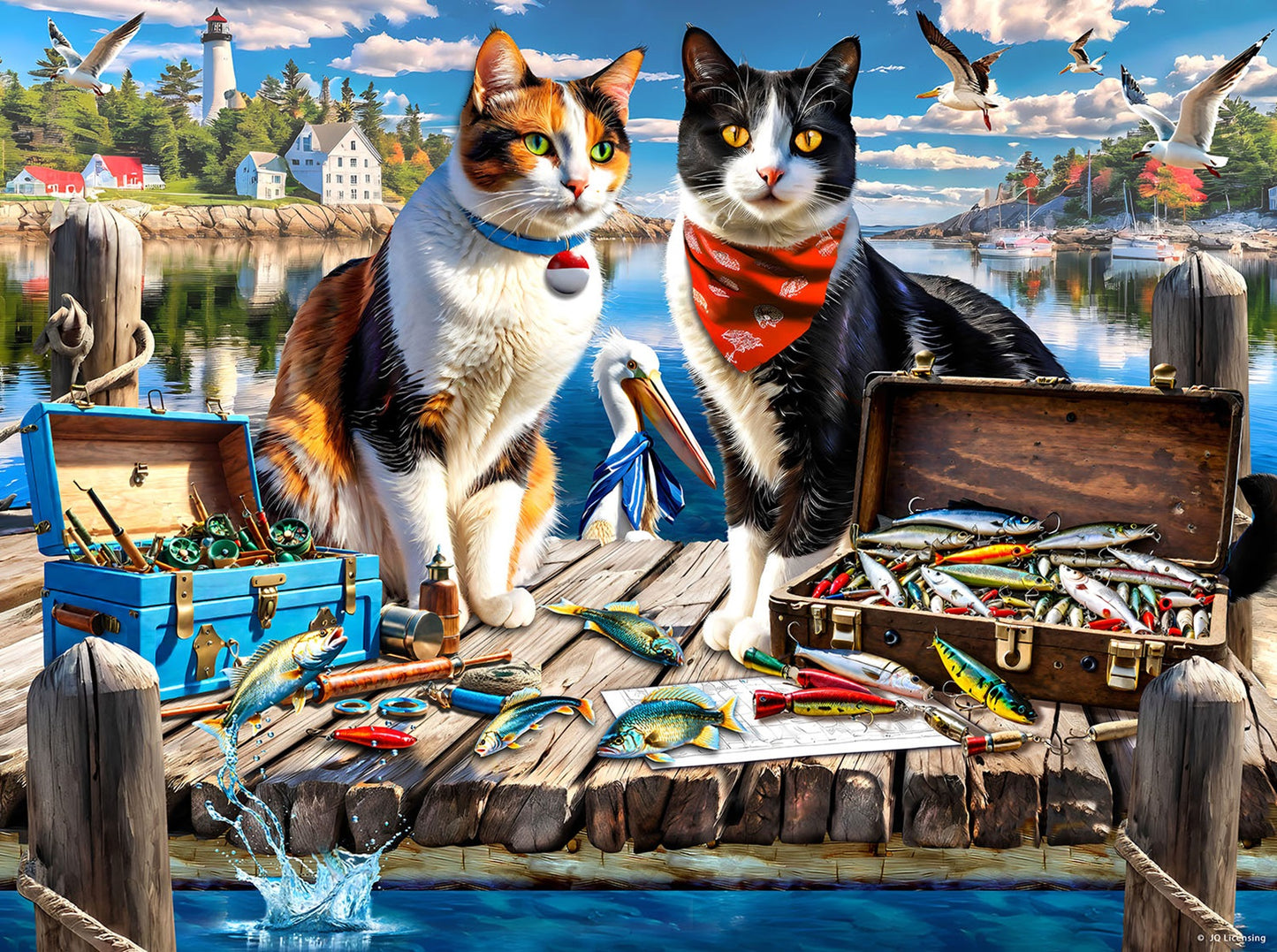 Wharf Cats 1000 pc Jigsaw Puzzle 71821