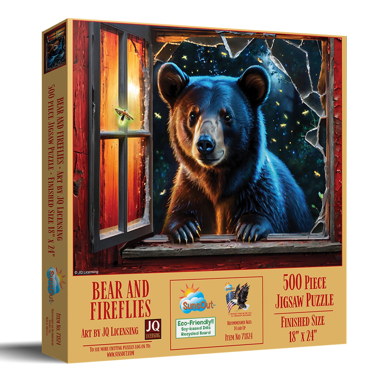 Bear and Fireflies 500 pc Jigsaw Puzzle 71824