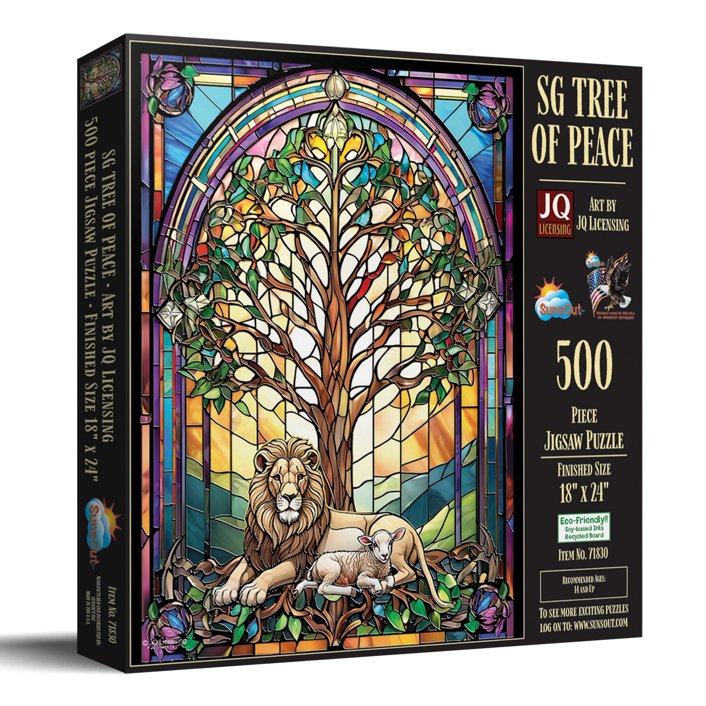 Tree of Peace Stained Glass 500 pc Jigsaw Puzzle 71830