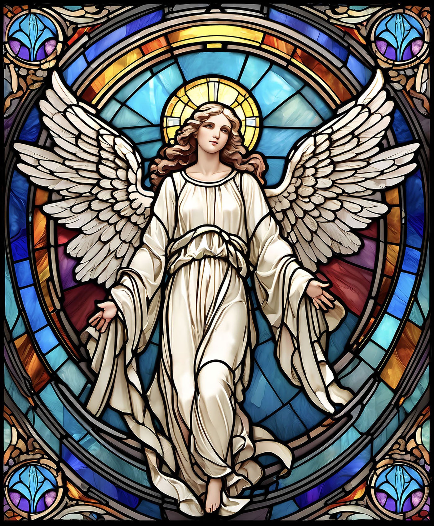 Stained Glass Angel 1000 pc Jigsaw Puzzle 71855