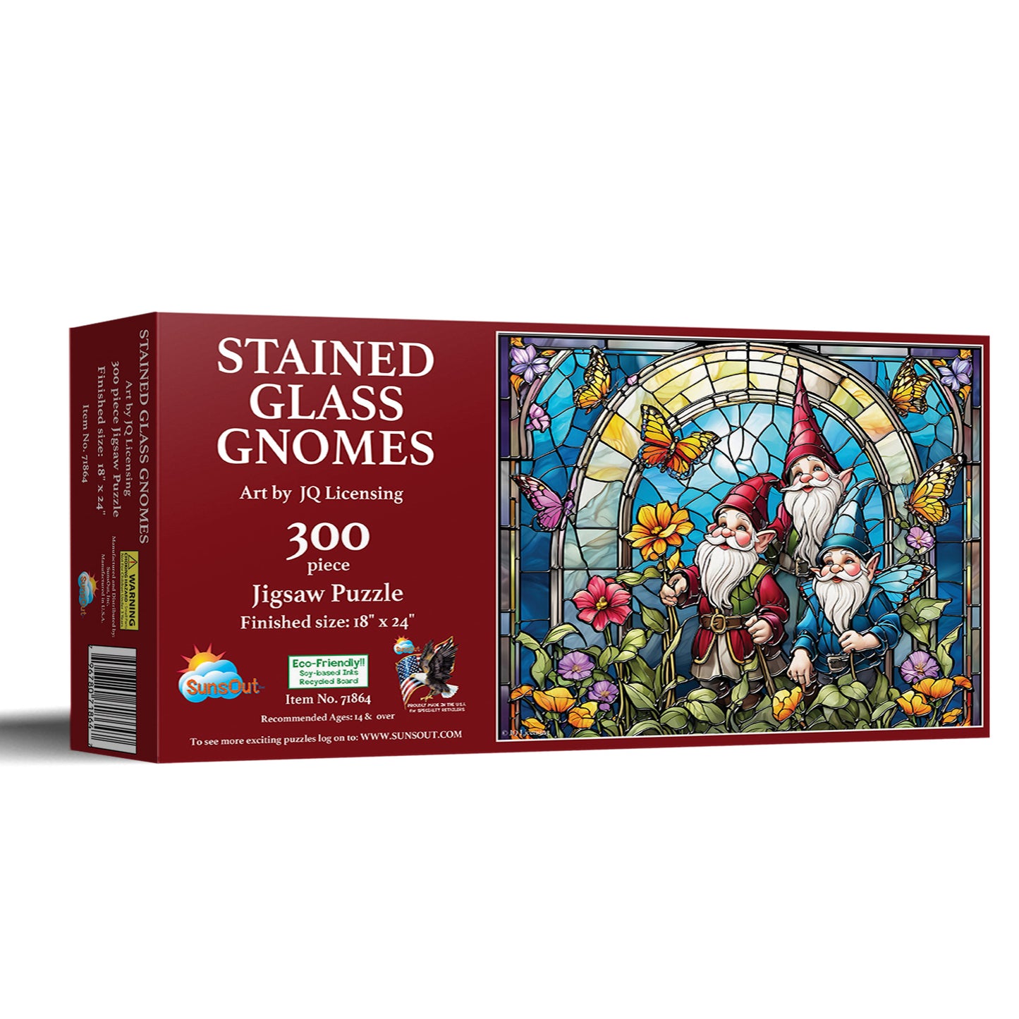 Stained Glass Gnomes 300 pc Jigsaw Puzzle 71864