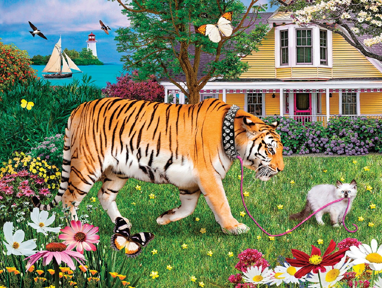 Walking the Kitty 500 pc Jigsaw Puzzle 72030