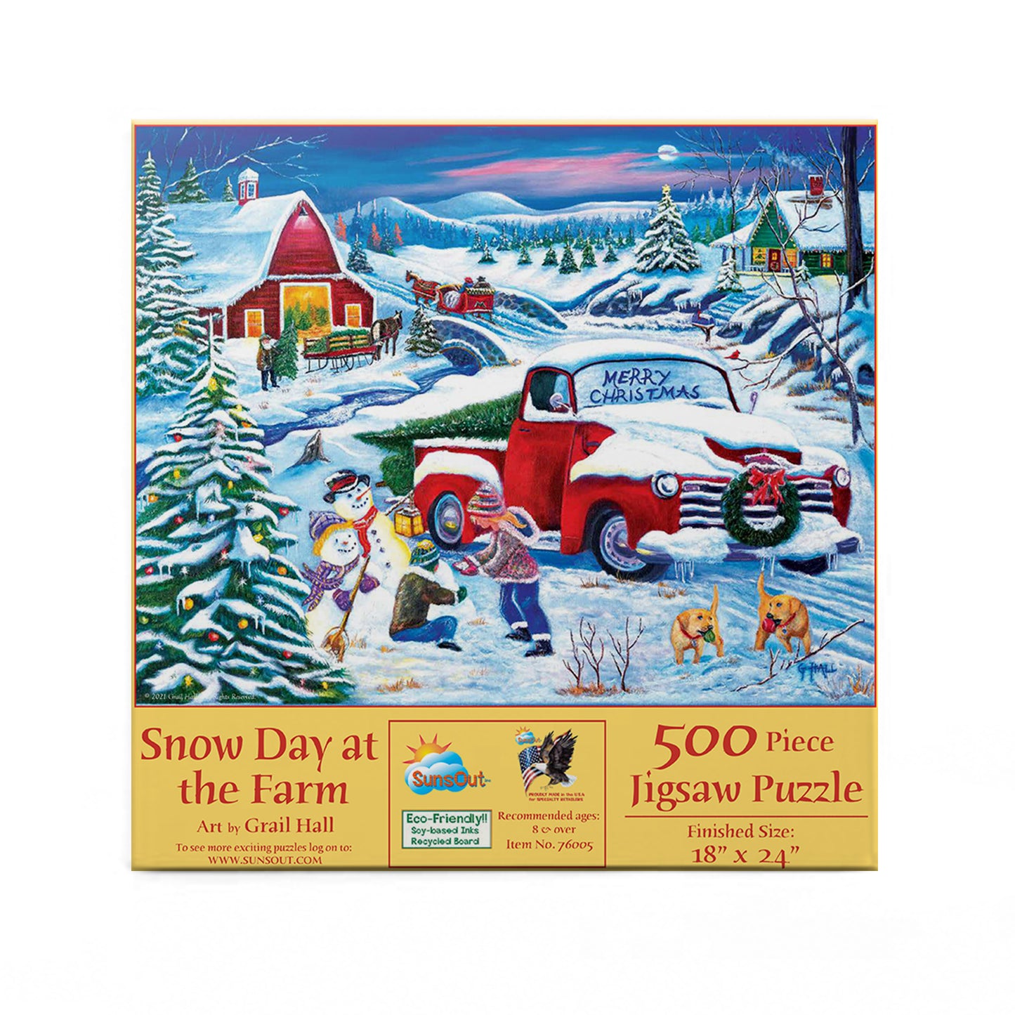 Snow Day at the Farm 500 pc Jigsaw Puzzle 76005
