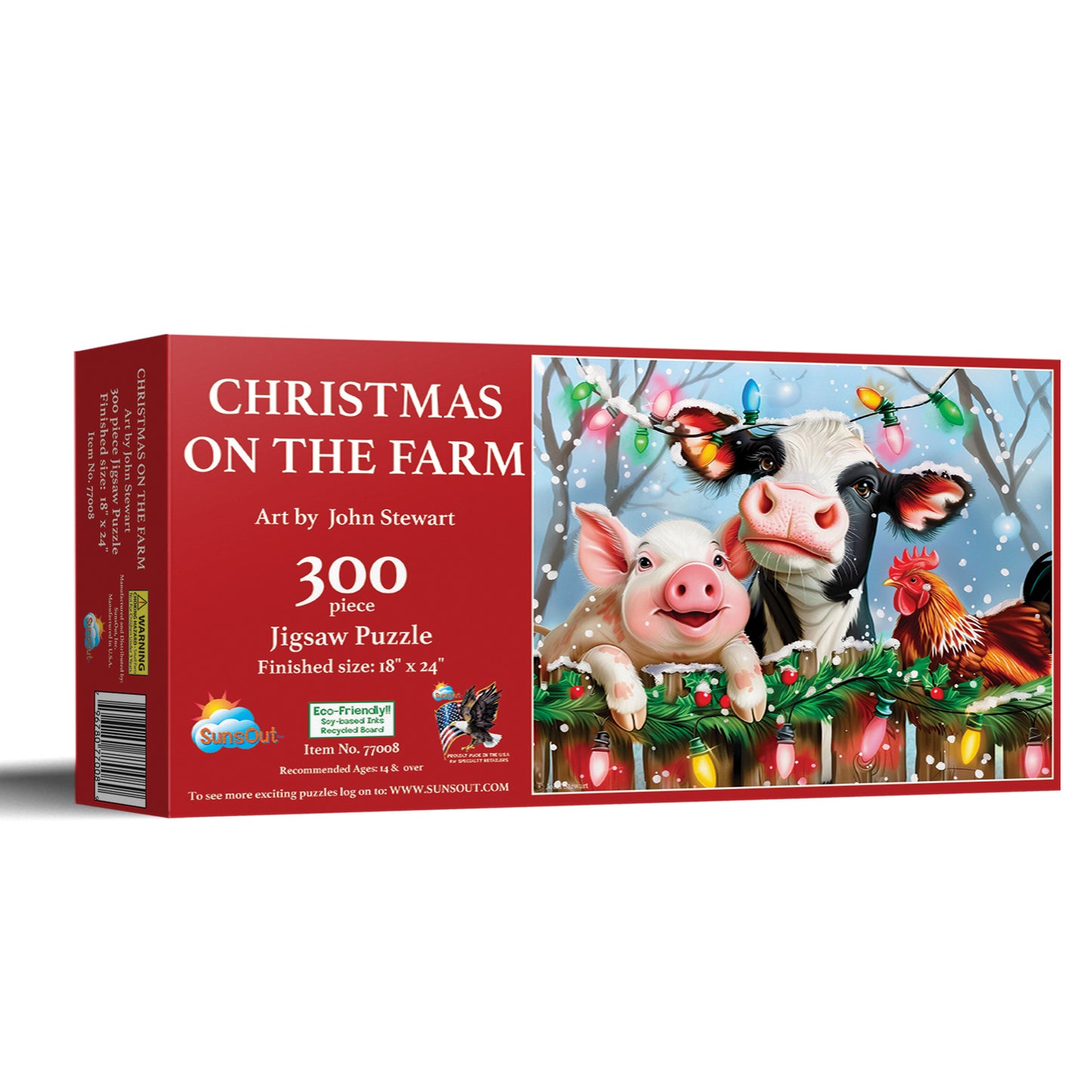 Christmas on the Farm 300 pc Jigsaw Puzzle 77008