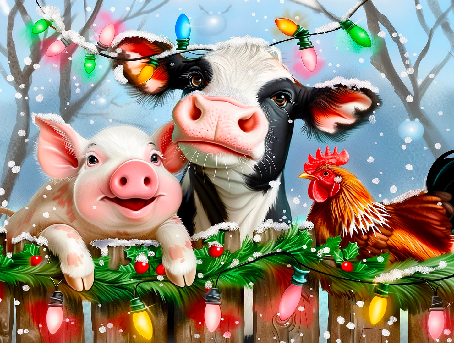 Christmas on the Farm 300 pc Jigsaw Puzzle 77008