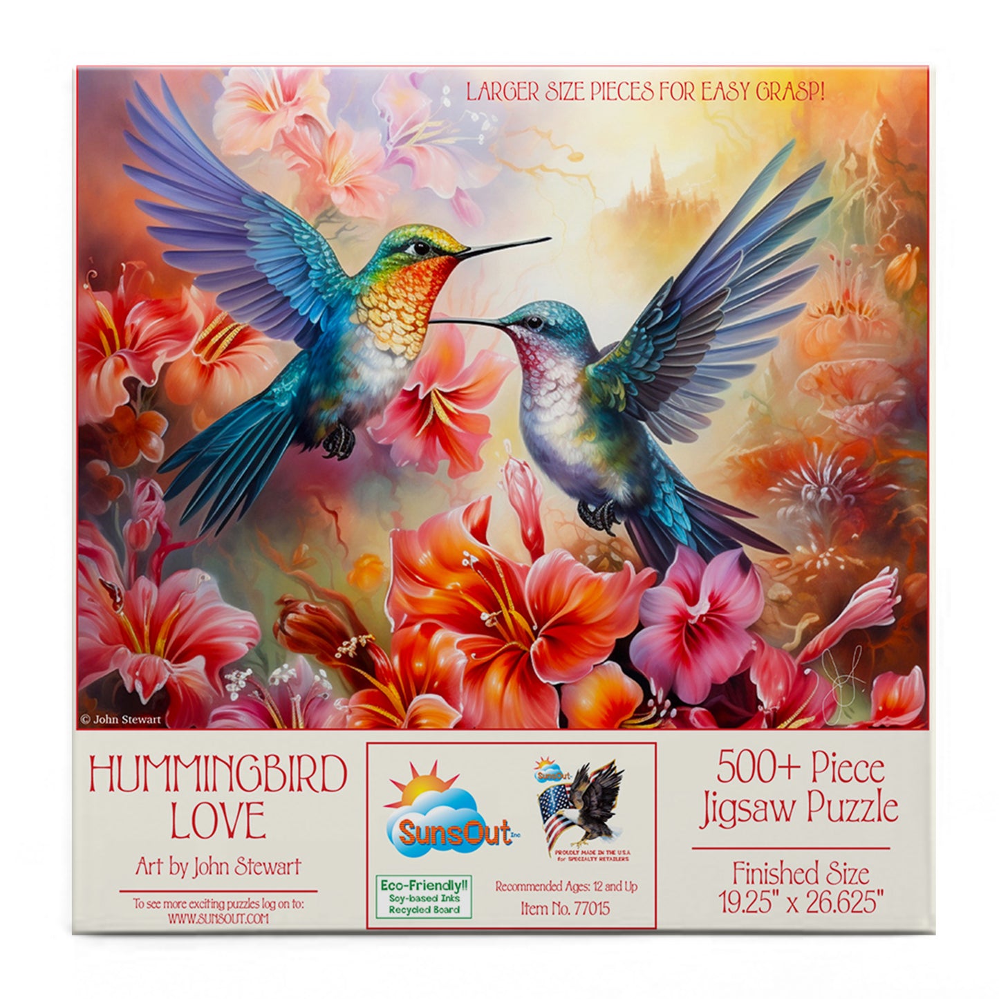 Hummingbird Love 500 pc Large Pieces Jigsaw Puzzle 77015
