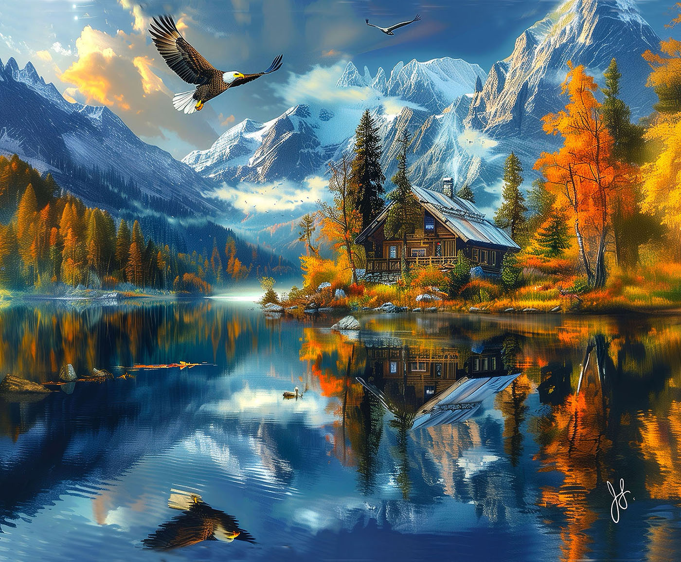 Peace on the Lake 1000 pc Jigsaw Puzzle 77070