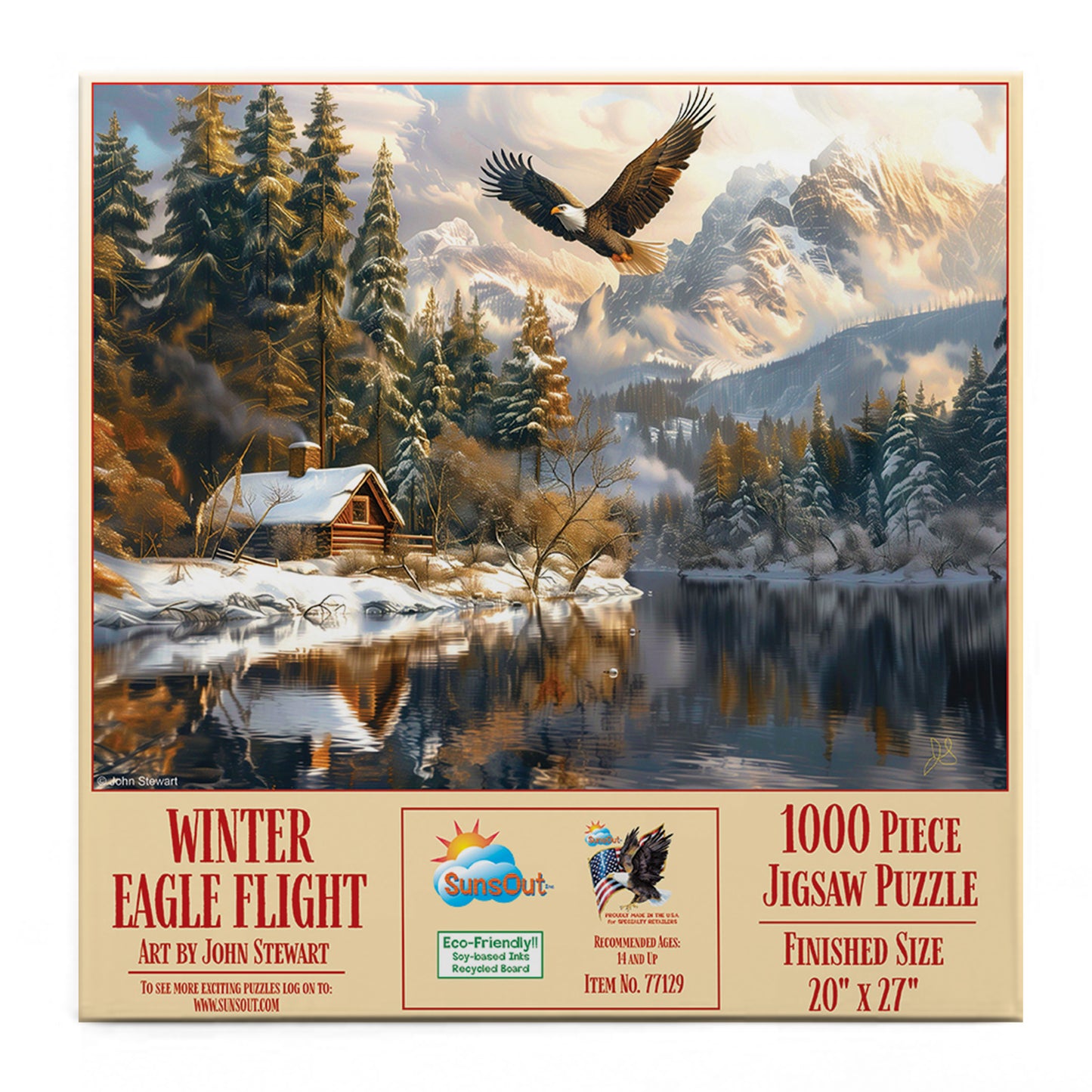 Winter Eagle Flight 1000 pc Jigsaw Puzzle 77129