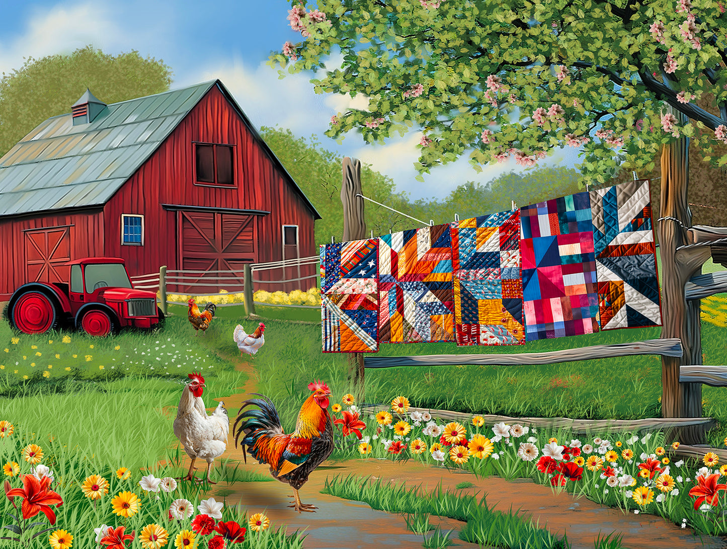 Quilts on the Farm 500 pc Jigsaw Puzzle 77140