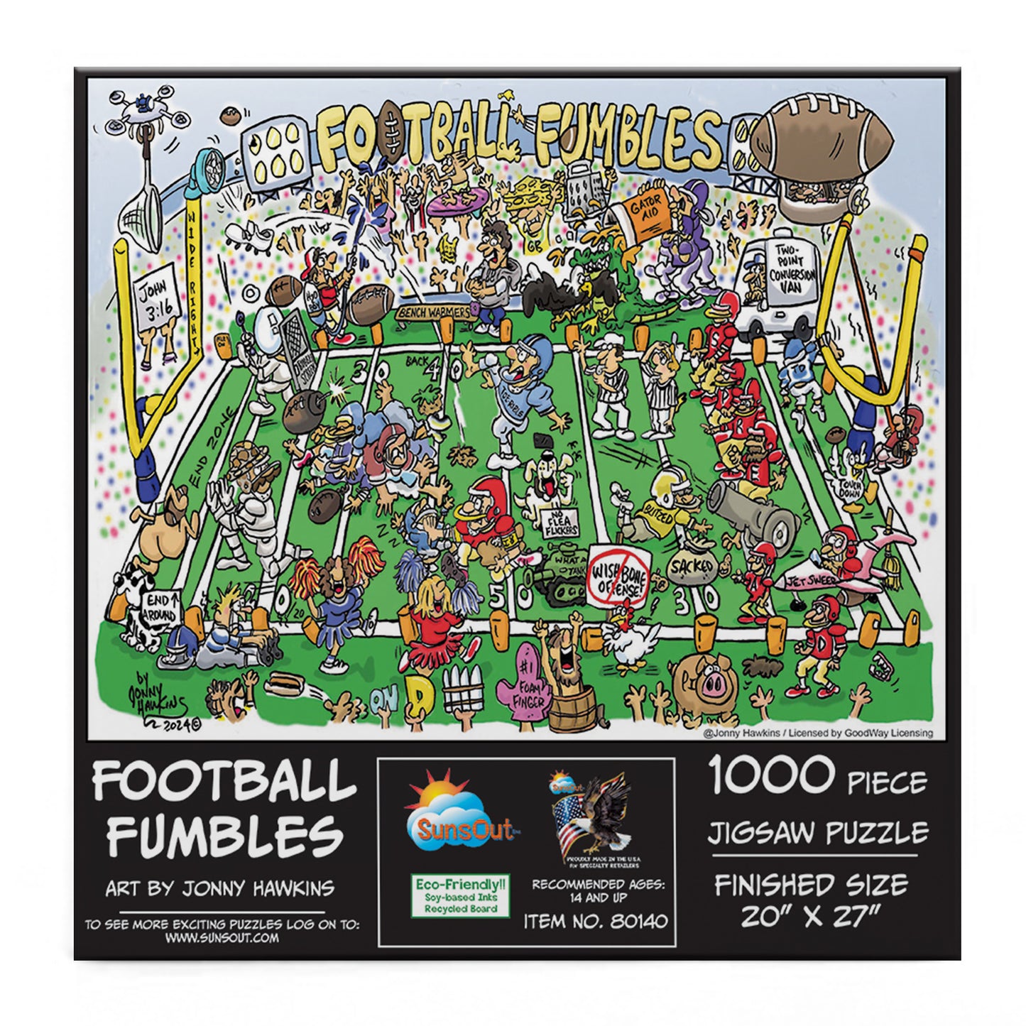 Football Fumbles 1000 pc Jigsaw Puzzle 80140