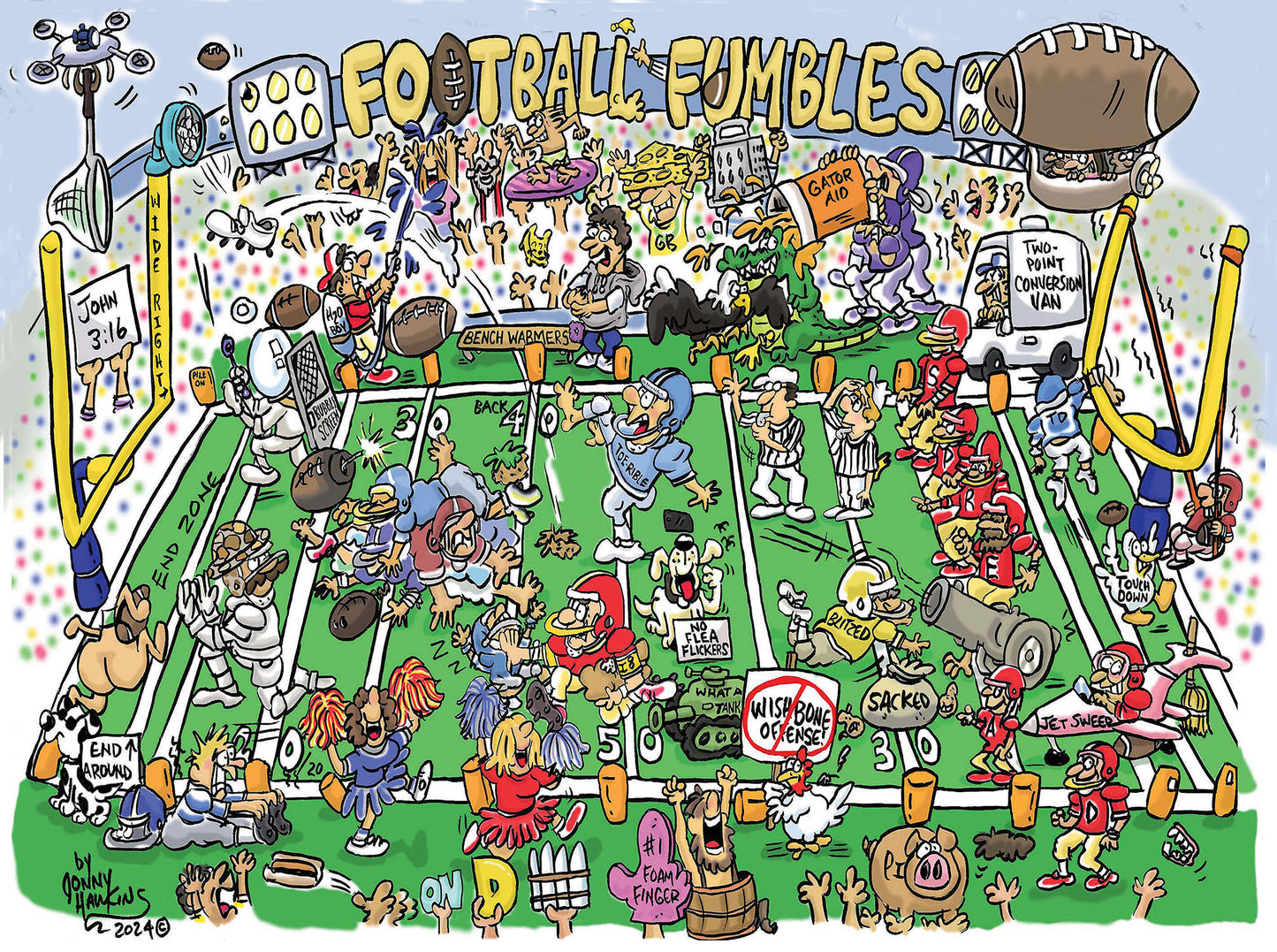 Football Fumbles 1000 pc Jigsaw Puzzle 80140