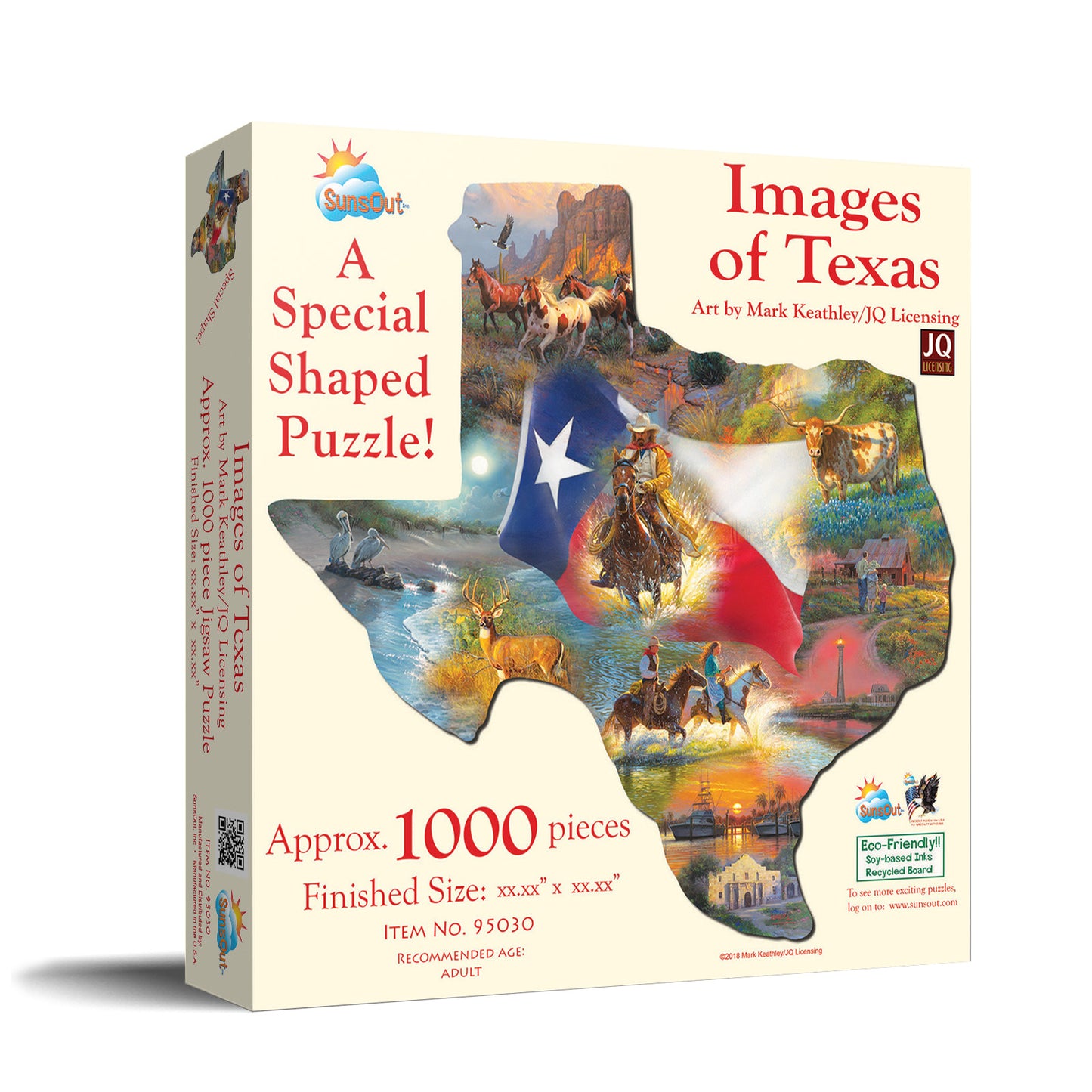 Images of Texas 1000 pc Special Shape Jigsaw Puzzle 95030