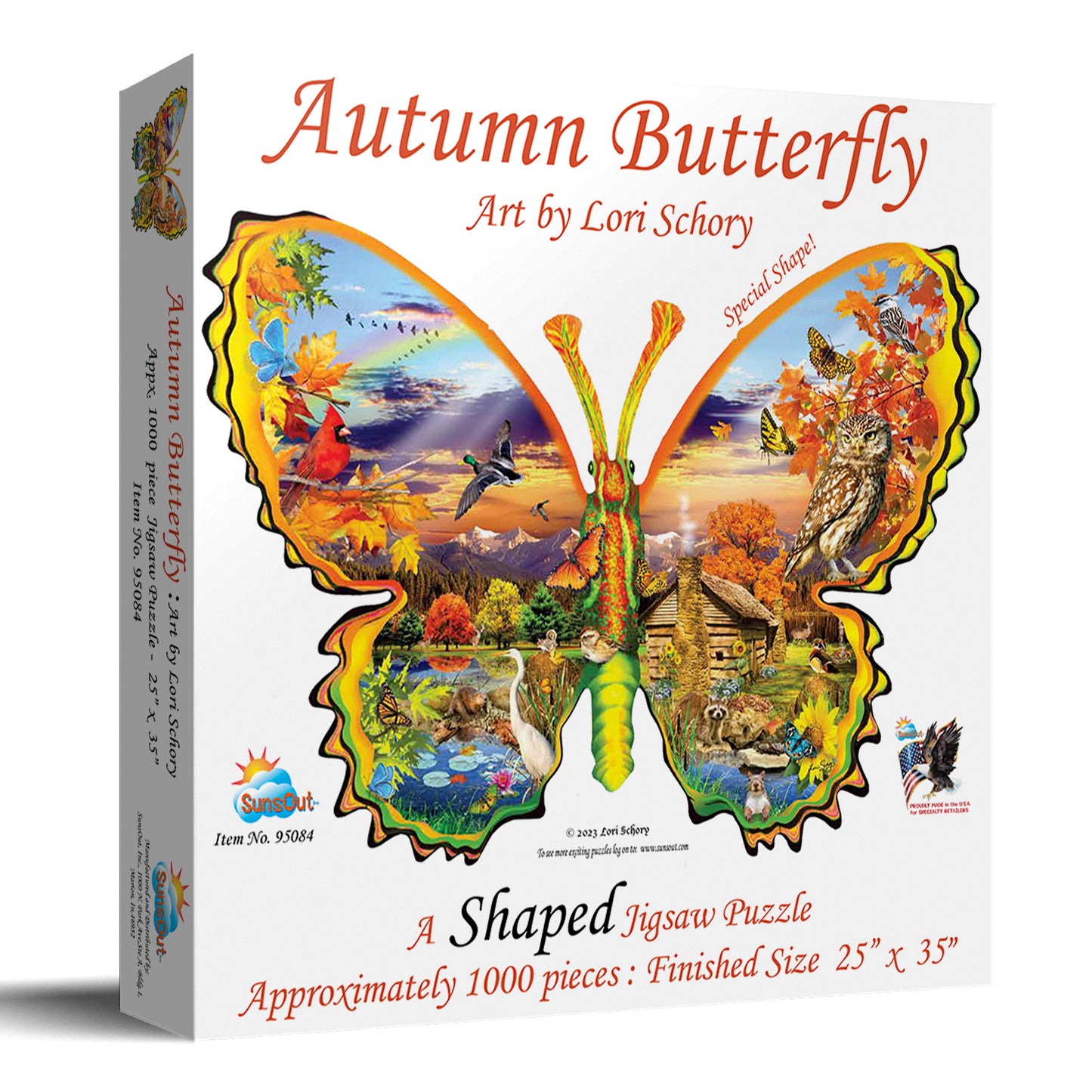 Autumn Butterfly 1000 pc Special Shape Jigsaw Puzzle 95084
