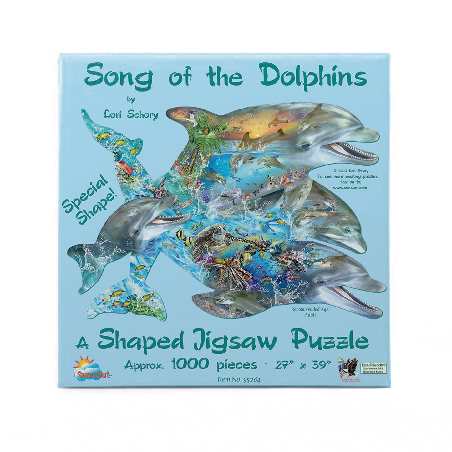 Song of the Dolphins 1000 pc Special Shape Jigsaw Puzzle 95264