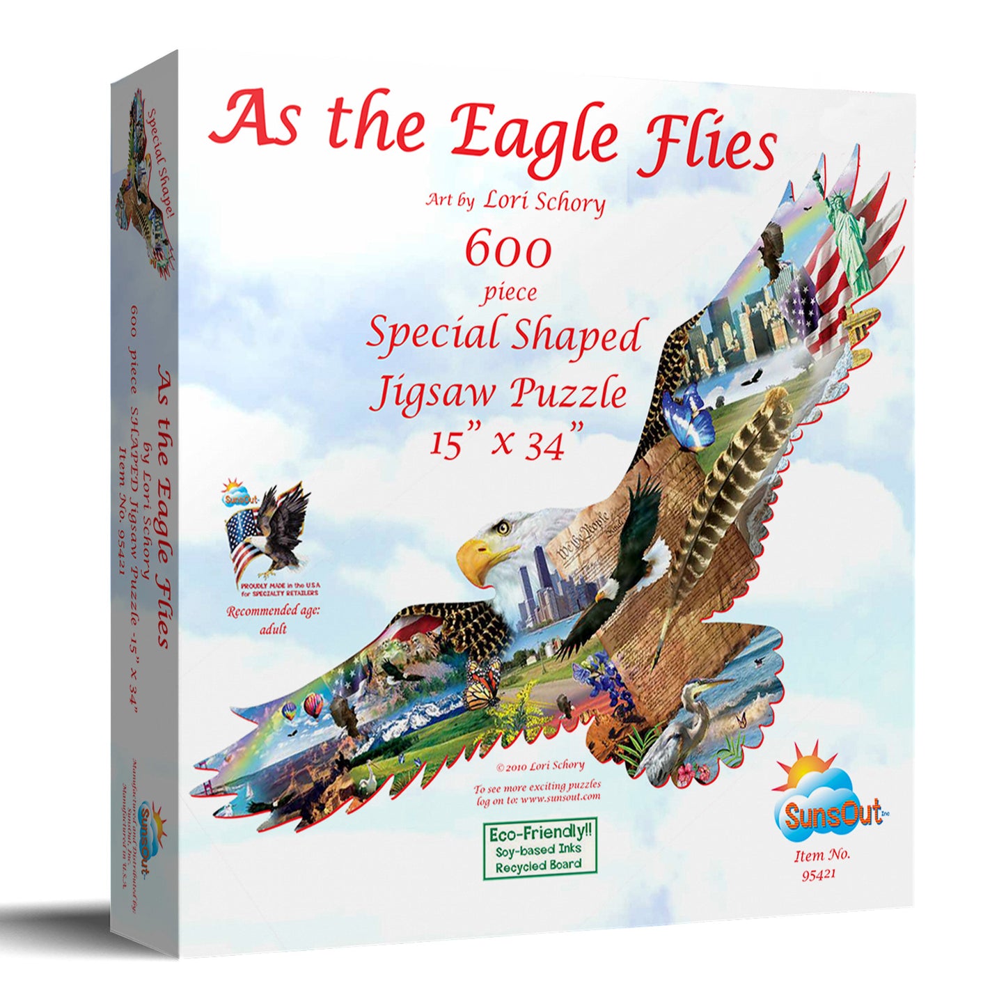 As the Eagle Flies 600 pc Special Shape Jigsaw Puzzle 95421