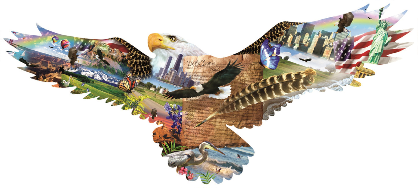 As the Eagle Flies 600 pc Special Shape Jigsaw Puzzle 95421