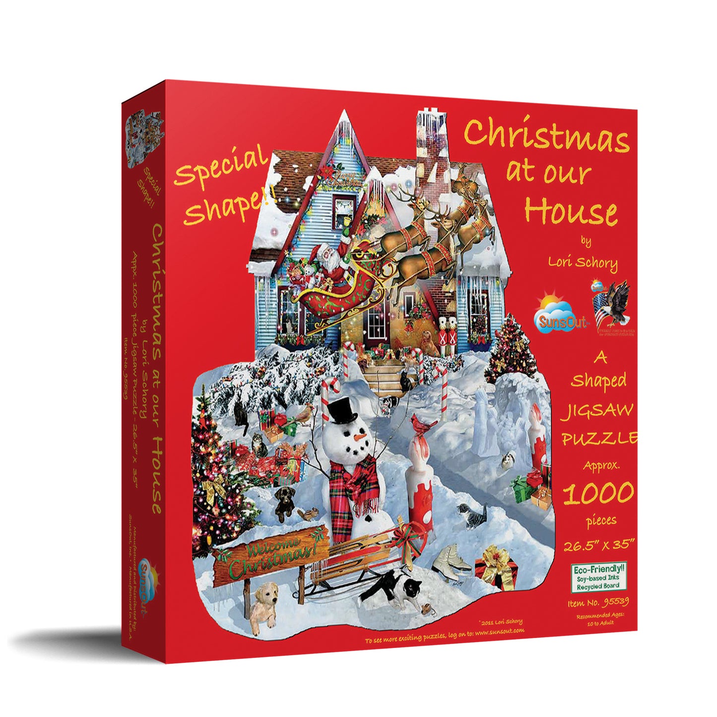 Christmas at Our House 1000 pc Special Shape Jigsaw Puzzle 95539