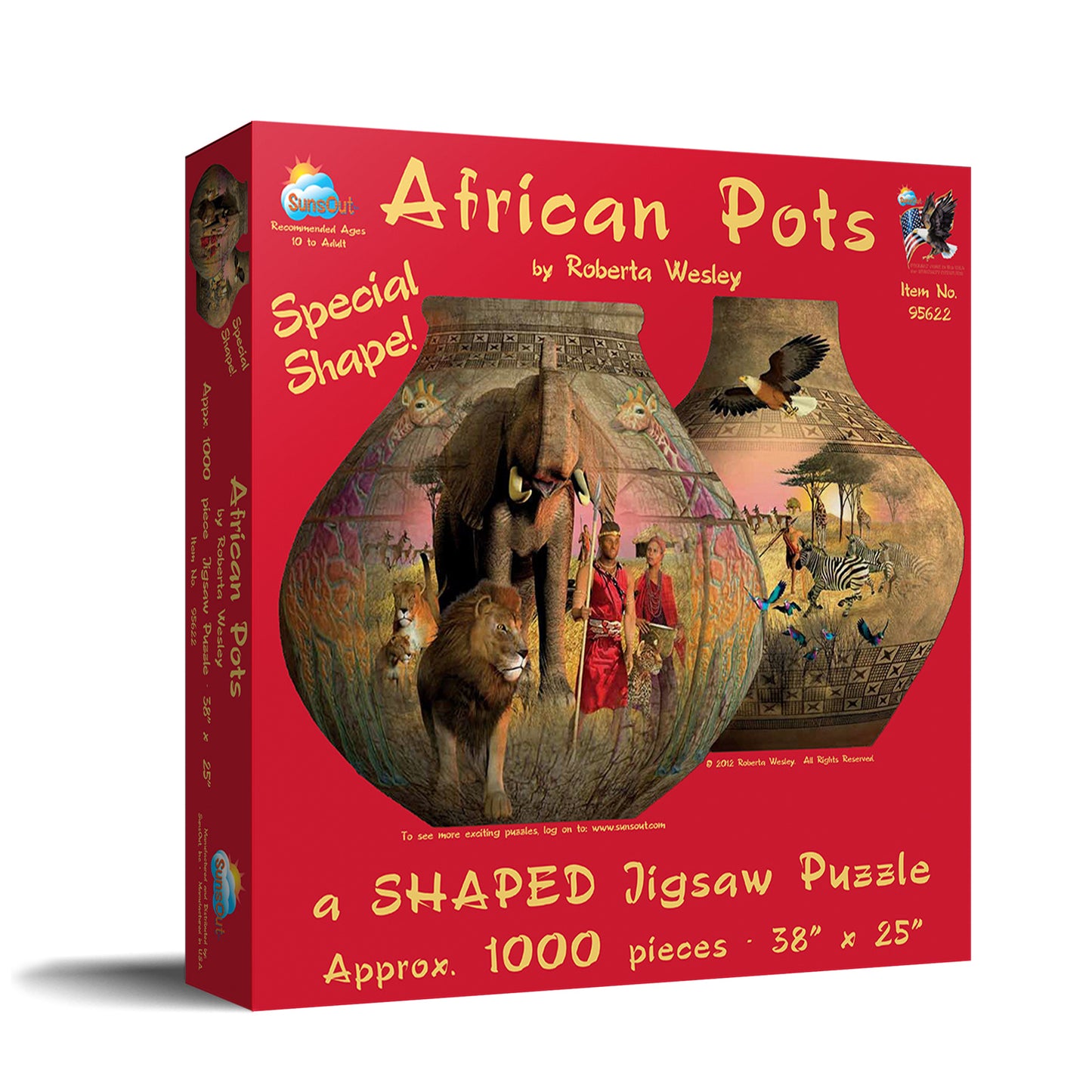 African Pots 1000 pc Special Shape Jigsaw Puzzle 95622