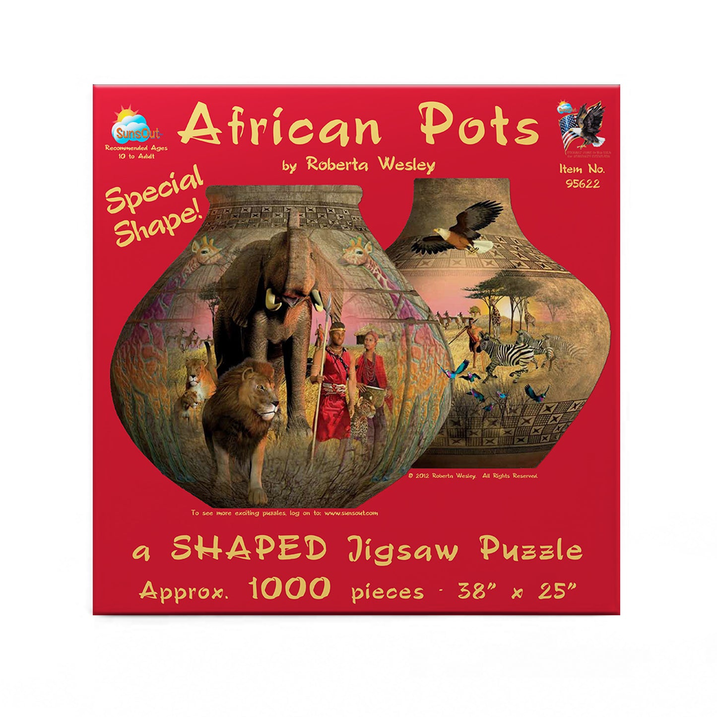 African Pots 1000 pc Special Shape Jigsaw Puzzle 95622