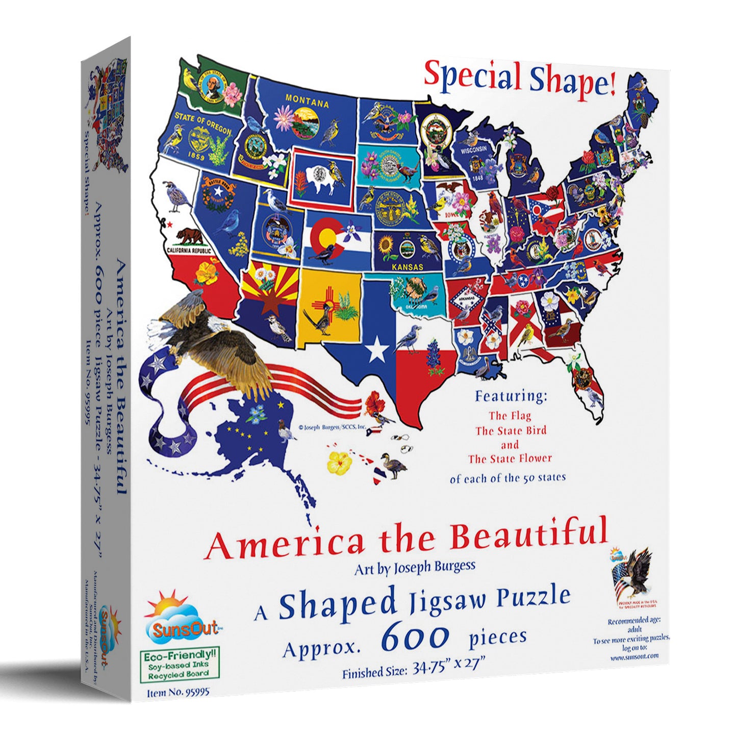 America the Beautiful 1000 pc Special Shape Jigsaw Puzzle 95995