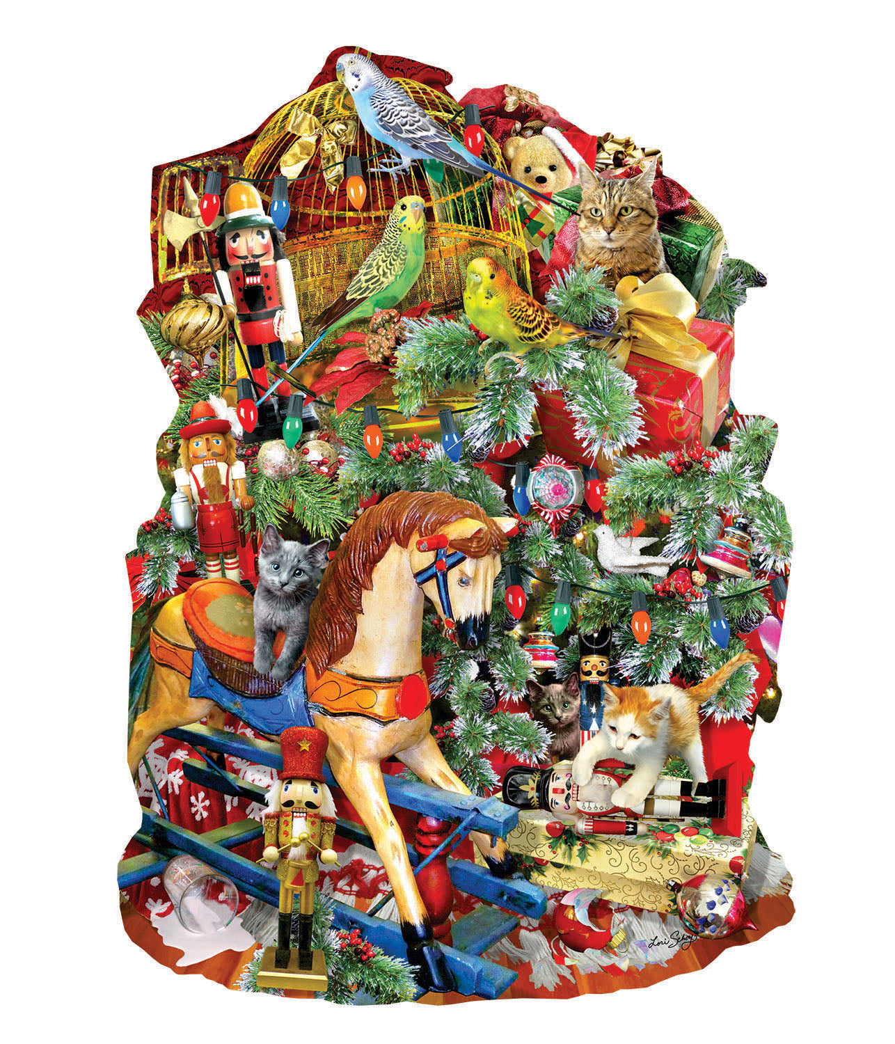 Holiday Havoc 1000 pc Special Shape Jigsaw Puzzle 96052