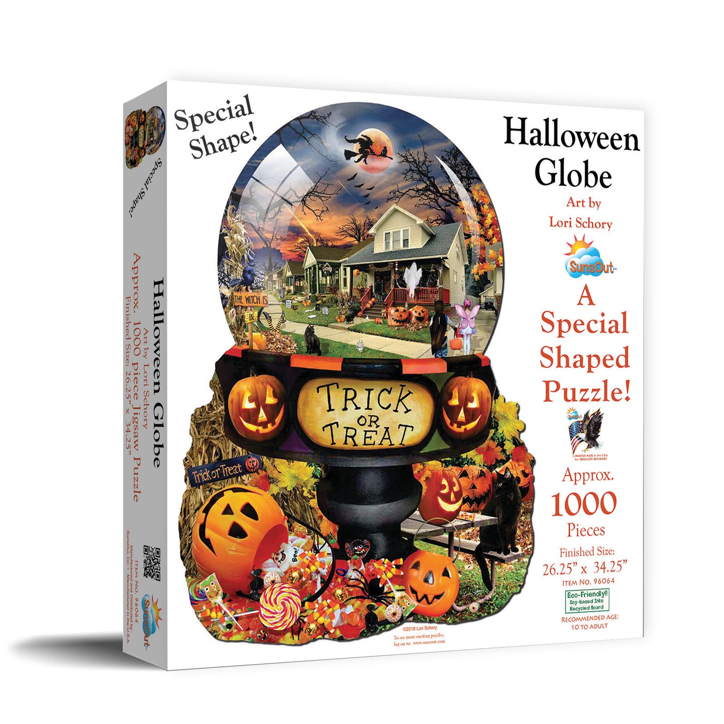 Halloween Globe 1000 pc Special Shape Jigsaw Puzzle 96064