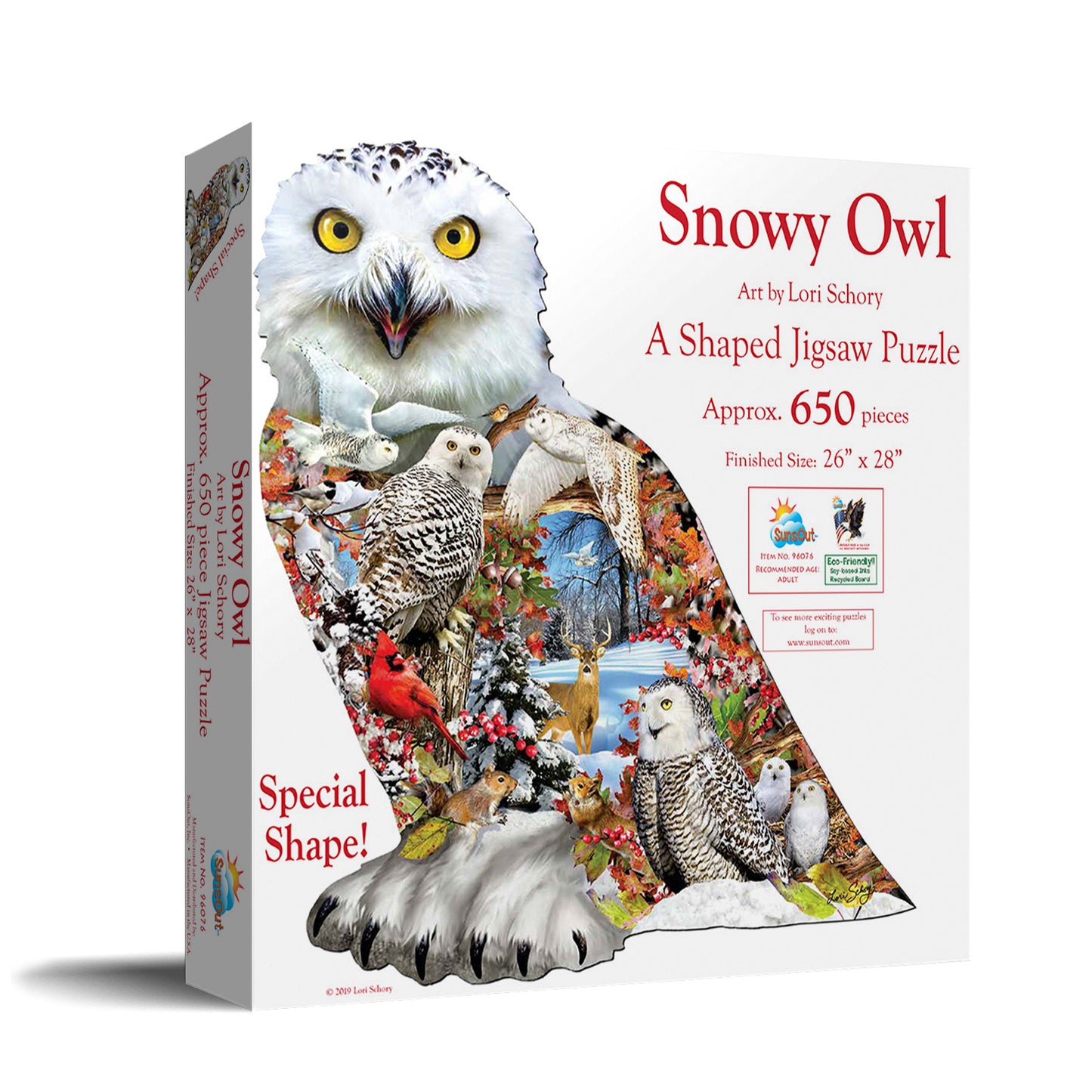 Snowy Owl 650 pc Special Shape Jigsaw Puzzle 96076