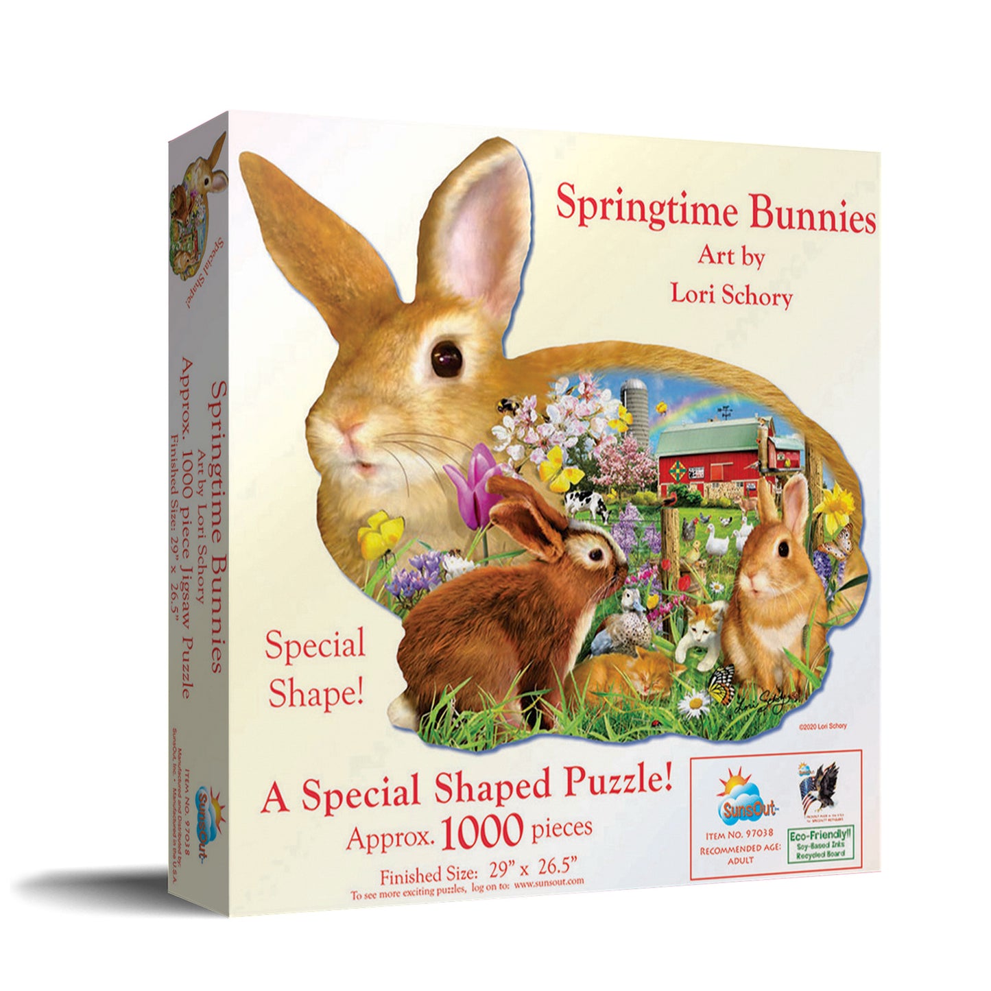 Springtime Bunnies 1000 pc Special Shape Jigsaw Puzzle 97038