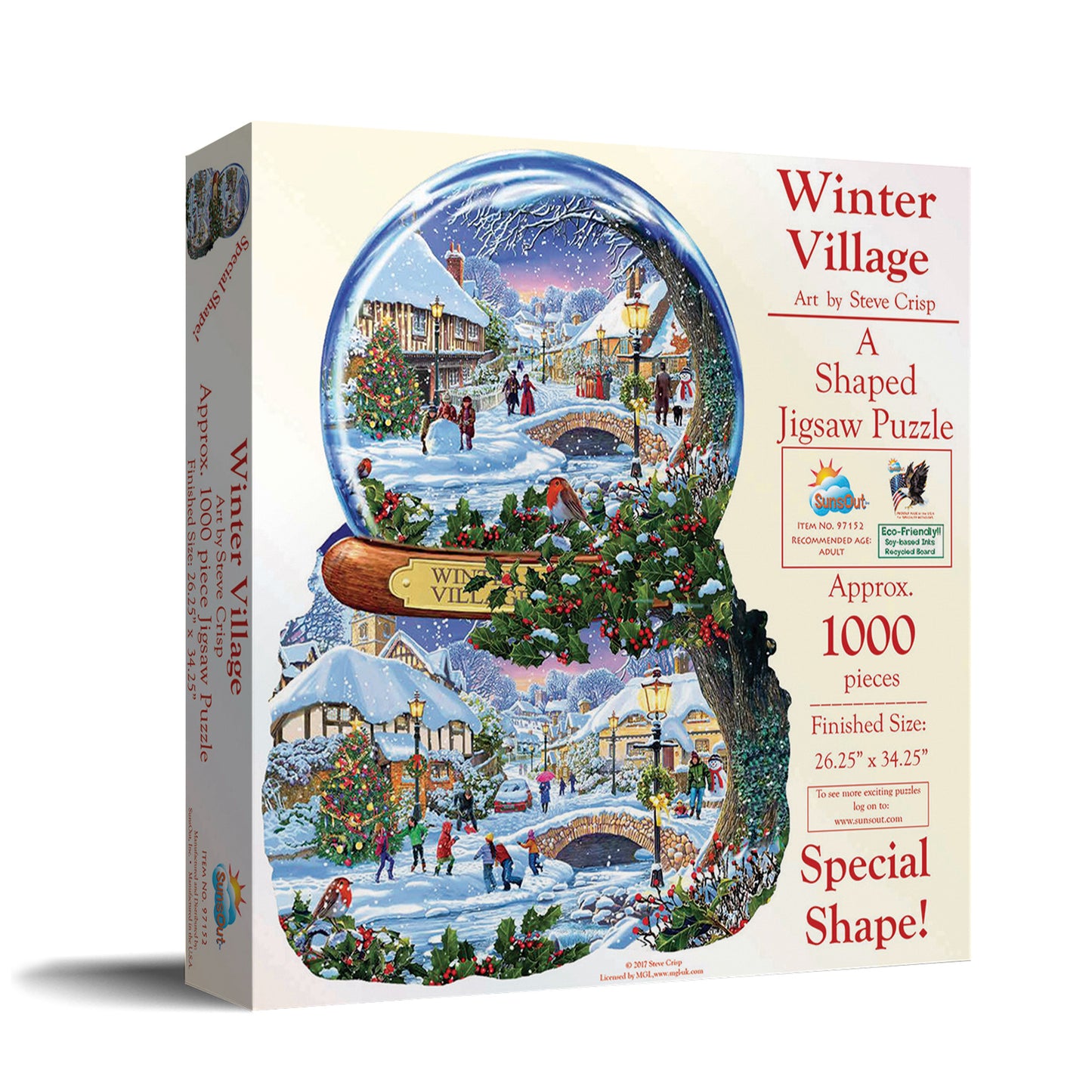 Winter Village 1000 pc Special Shape Jigsaw Puzzle 97152
