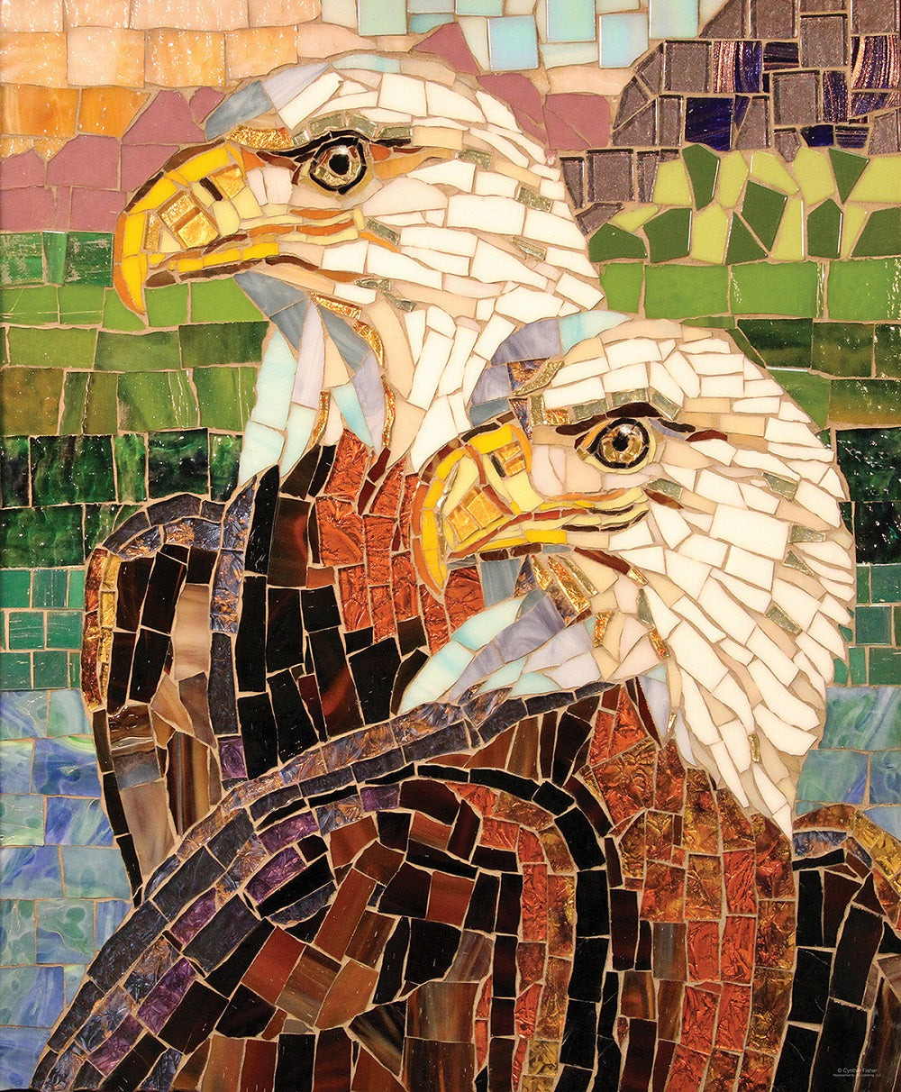 Stained Glass Eagles 1000 pc Jigsaw Puzzle 70722