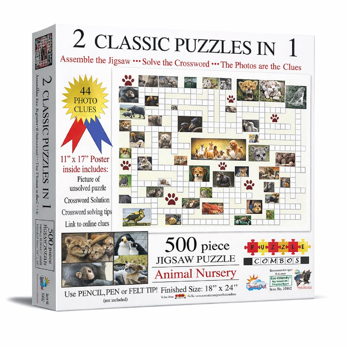 Animal Nursery 500 pc Puzzle Combo Jigsaw Puzzle 10160