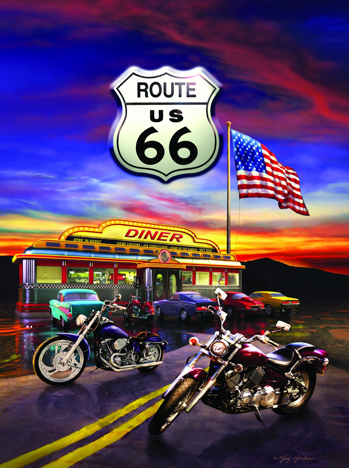 Route 66 Diner 1000 pc  Jigsaw Puzzle 37122
