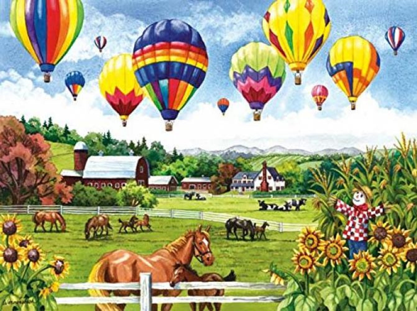 Balloons Over Fields 500 pc  Jigsaw Puzzle 62967